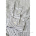 White Jacquard Men'S Shirt 55%Polyester 45%Cotton Yarn-dyed Long-sleeved Shirt for Men Manufactory